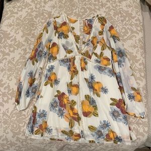 Free people white long sleeve dress